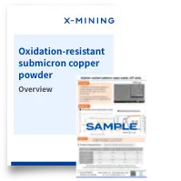 Oxidation-resistant submicron copper powder