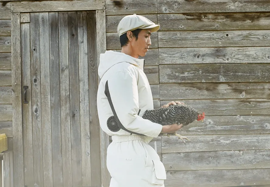 Images of a person wearing HOPE WEAR