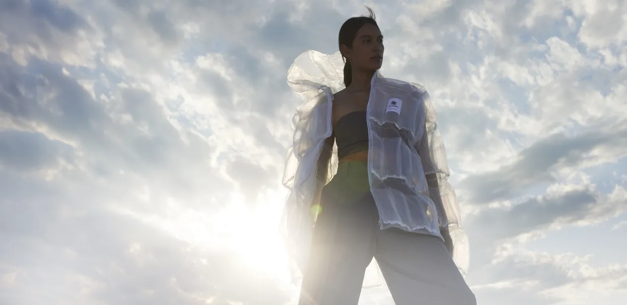 Images of a person wearing DOWN-LESS DOWN JACKET