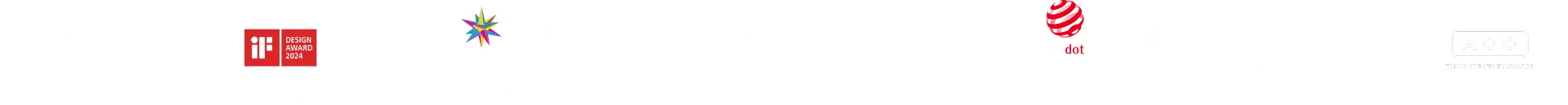 The logos of multiple awards that SOLAMENT™ received