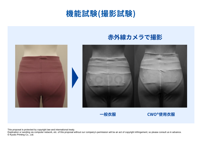 マネキンを使用した赤外線カメラ撮影による機能試験